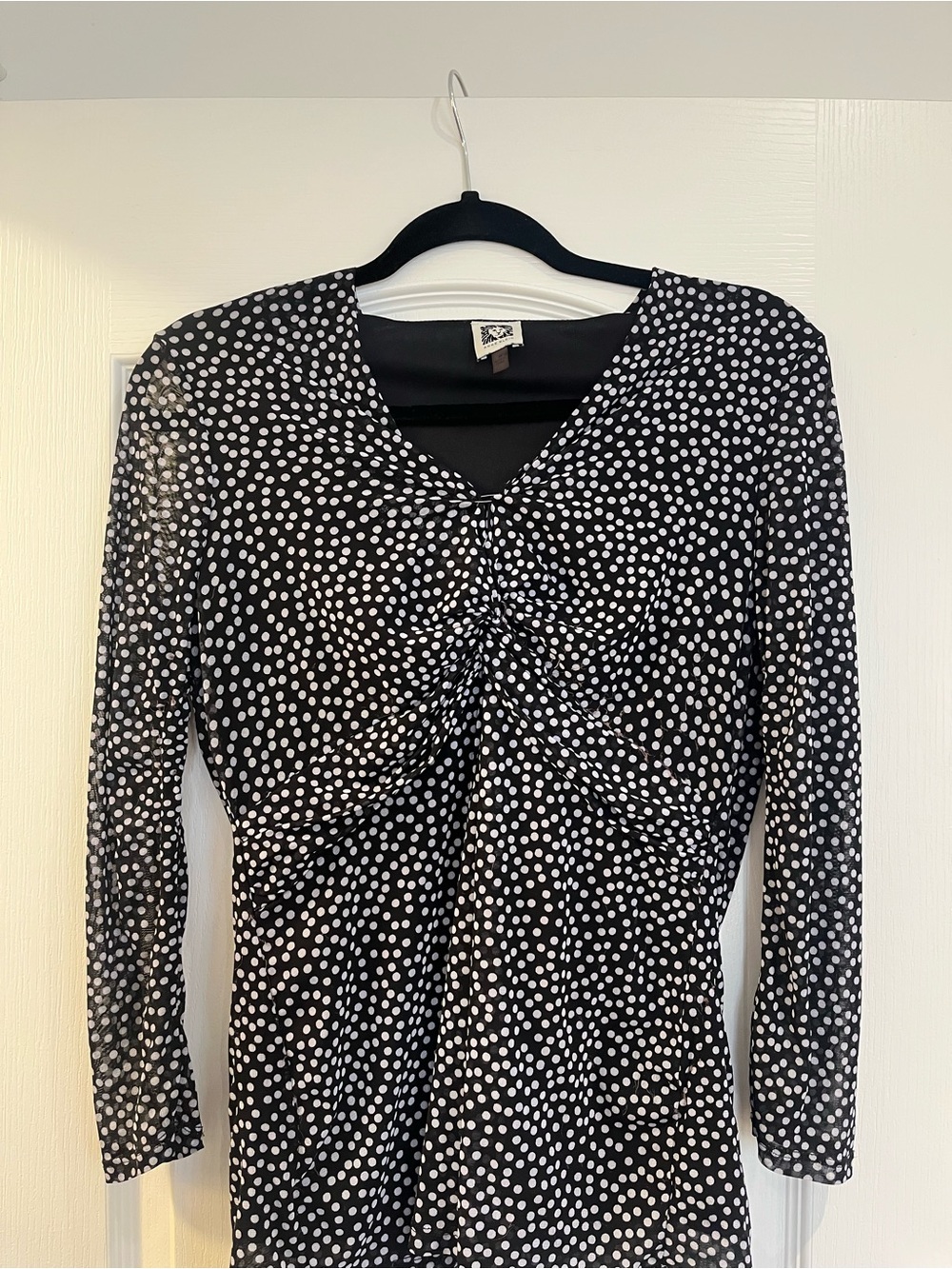 Anne Klein Polka Dot Top- Blouse